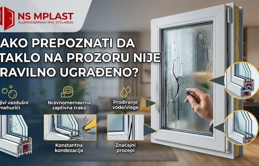 Kako prepoznati da staklo na prozoru nije pravilno ugrađeno?